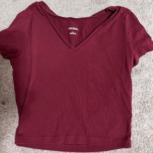 Marroon crop top super cute!!